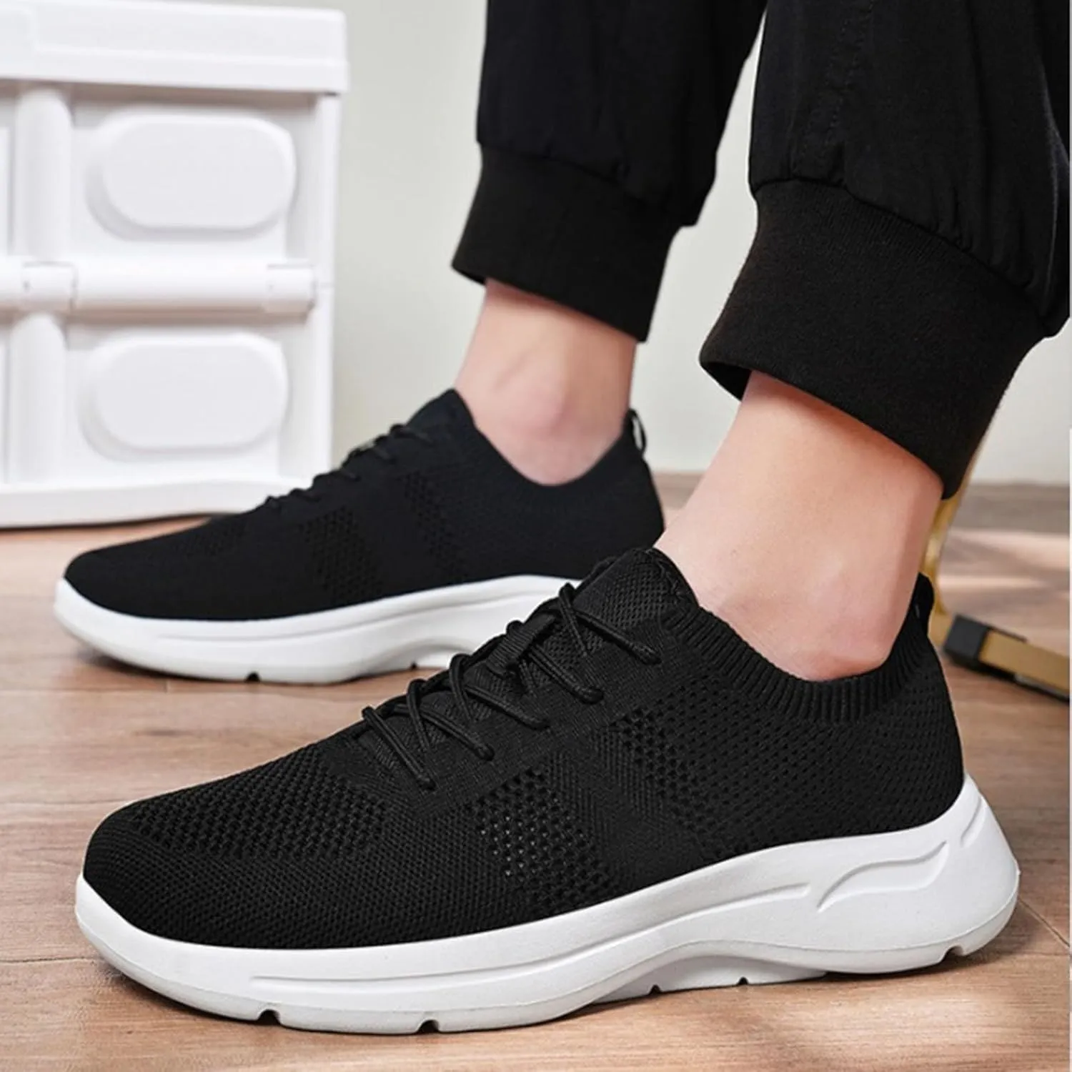 Mens Oxfords Lace-Up Lightweight Casual Walking Shoes Running Shoes for Women Mesh Woman Shoes Casual Chunky Sneakers Red Tennis Shoe Loafers Shoe