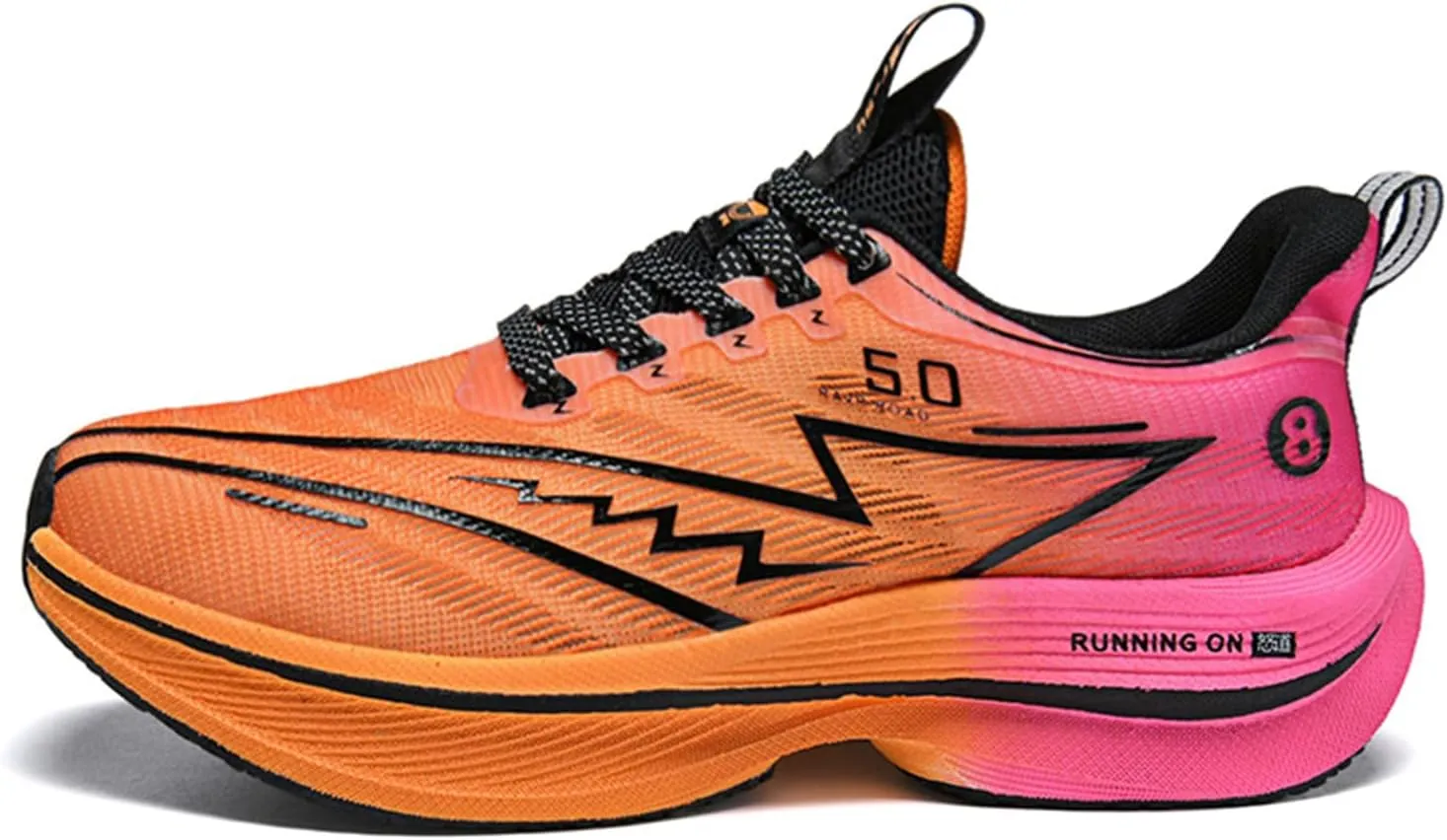 Men's Running Shoes Breathable Non Slip Thick Sturdy Outsole Soft Insole Lightweight Sports Athletic Tatting Fly-Woven Mesh Fashionable Sneakers