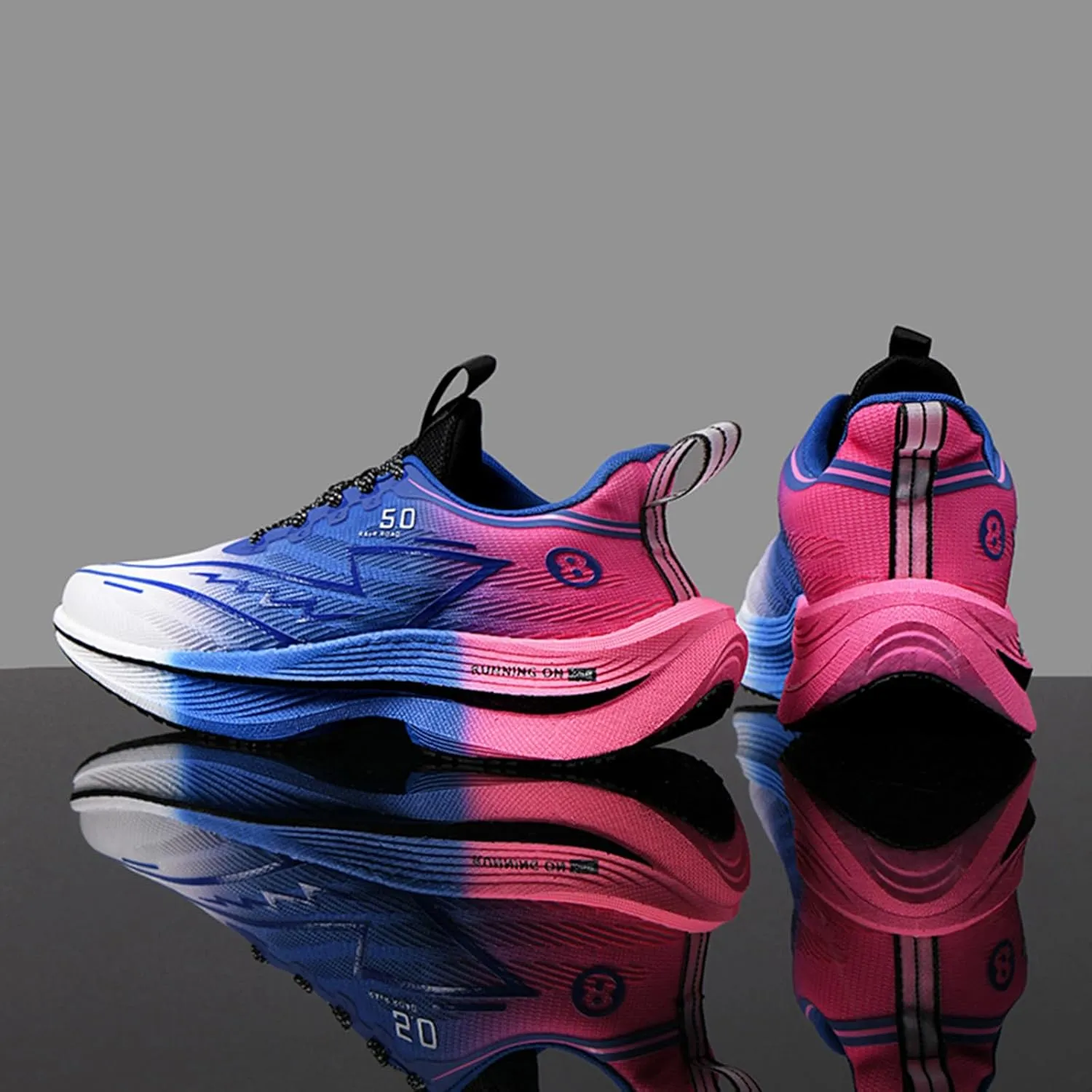 Men's Running Shoes Breathable Non Slip Thick Sturdy Outsole Soft Insole Lightweight Sports Athletic Tatting Fly-Woven Mesh Fashionable Sneakers