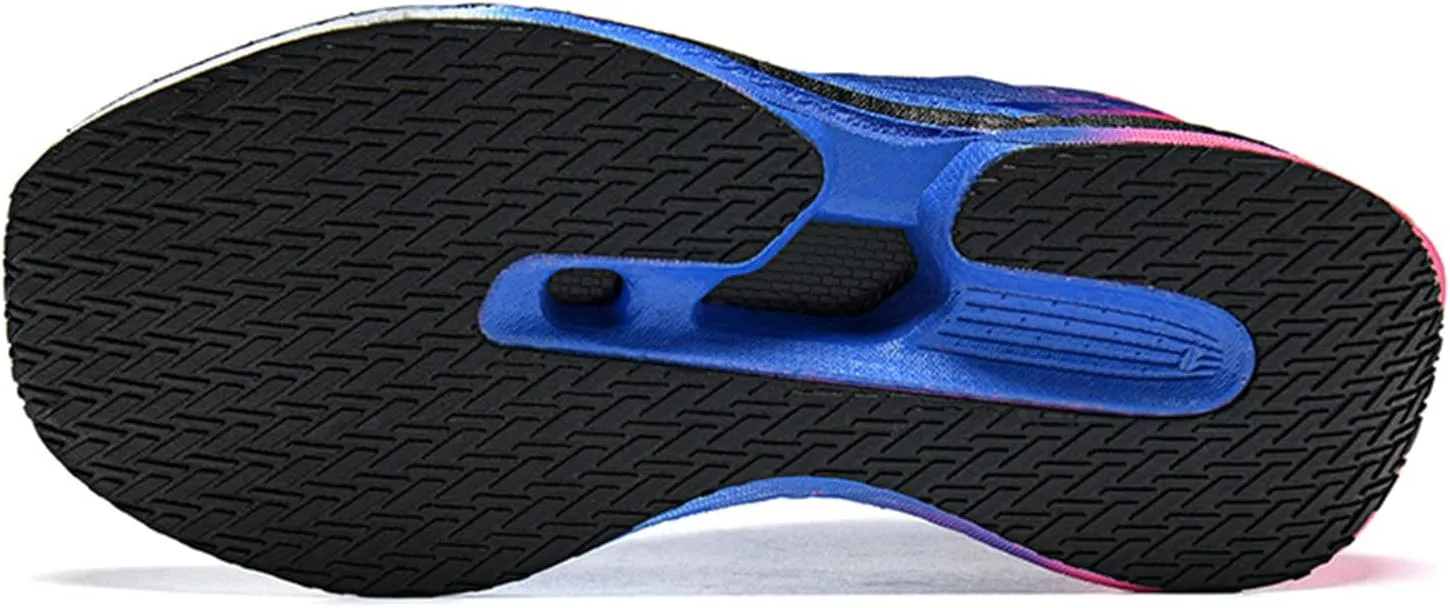 Men's Running Shoes Breathable Non Slip Thick Sturdy Outsole Soft Insole Lightweight Sports Athletic Tatting Fly-Woven Mesh Fashionable Sneakers