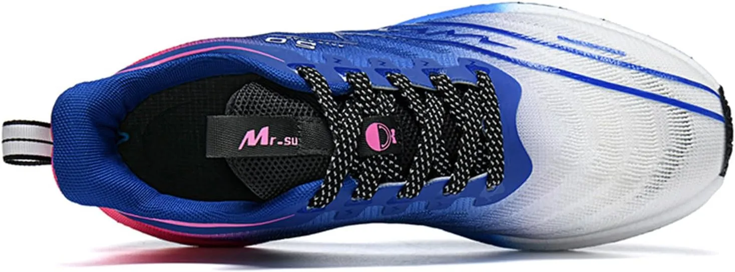 Men's Running Shoes Breathable Non Slip Thick Sturdy Outsole Soft Insole Lightweight Sports Athletic Tatting Fly-Woven Mesh Fashionable Sneakers