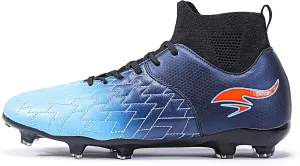 Men's Soccer Cleats High-Tops Lace-Up Non-Slip Football Cleats Outdoor Sports Athletic Soccer Shoes Big Boy HG Turf Boots