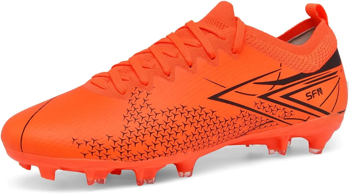 Mens Soccer Cleats Outdoor AG/FG Professional Football Shoes Lightweight Breathable Youth Boys Athletic Training Sneakers