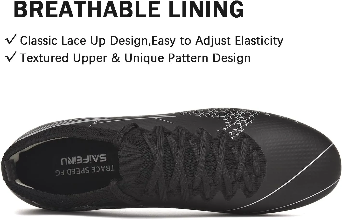 Mens Soccer Cleats Outdoor AG/FG Professional Football Shoes Lightweight Breathable Youth Boys Athletic Training Sneakers