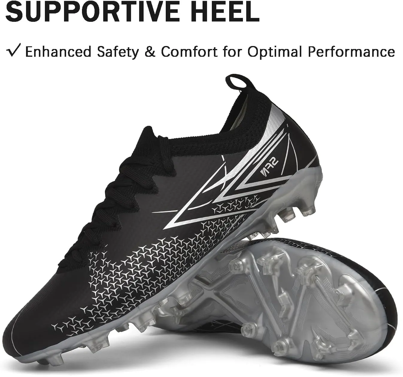 Mens Soccer Cleats Outdoor AG/FG Professional Football Shoes Lightweight Breathable Youth Boys Athletic Training Sneakers