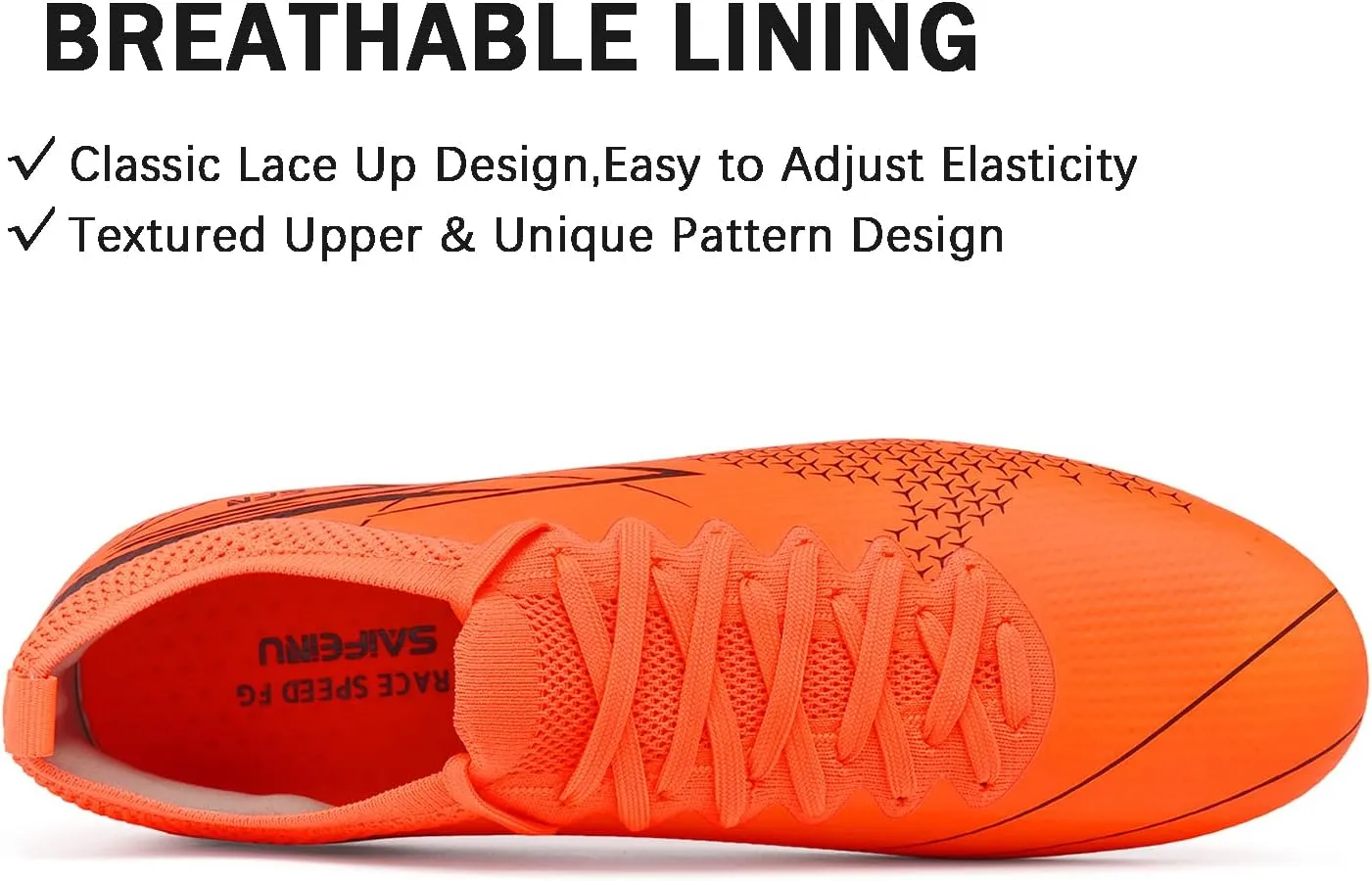 Mens Soccer Cleats Outdoor AG/FG Professional Football Shoes Lightweight Breathable Youth Boys Athletic Training Sneakers