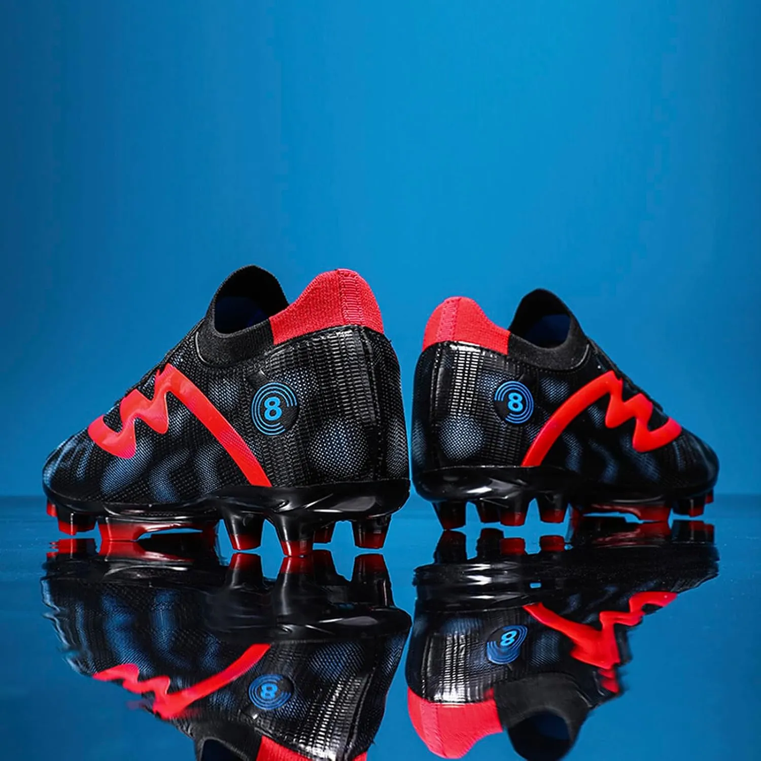 Men's Soccer Cleats Youth High-Top Football Cleats Firm Ground Turf Athletic Shoes Kids Football Shoes Lightweight Training Futsal Shoes