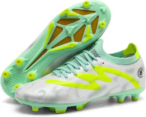 Men's Soccer Cleats Youth High-Top Football Cleats Firm Ground Turf Athletic Shoes Kids Football Shoes Lightweight Training Futsal Shoes