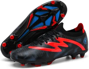 Men's Soccer Cleats Youth High-Top Football Cleats Firm Ground Turf Athletic Shoes Kids Football Shoes Lightweight Training Futsal Shoes