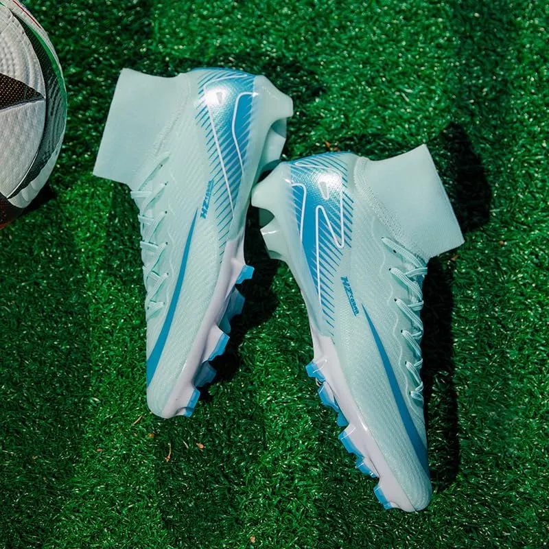Men's Soccer Shoes High-Top Soccer Cleats Outdoor Breathable Athletic Professional Spikes Youth Boys Football Shoes Unisex