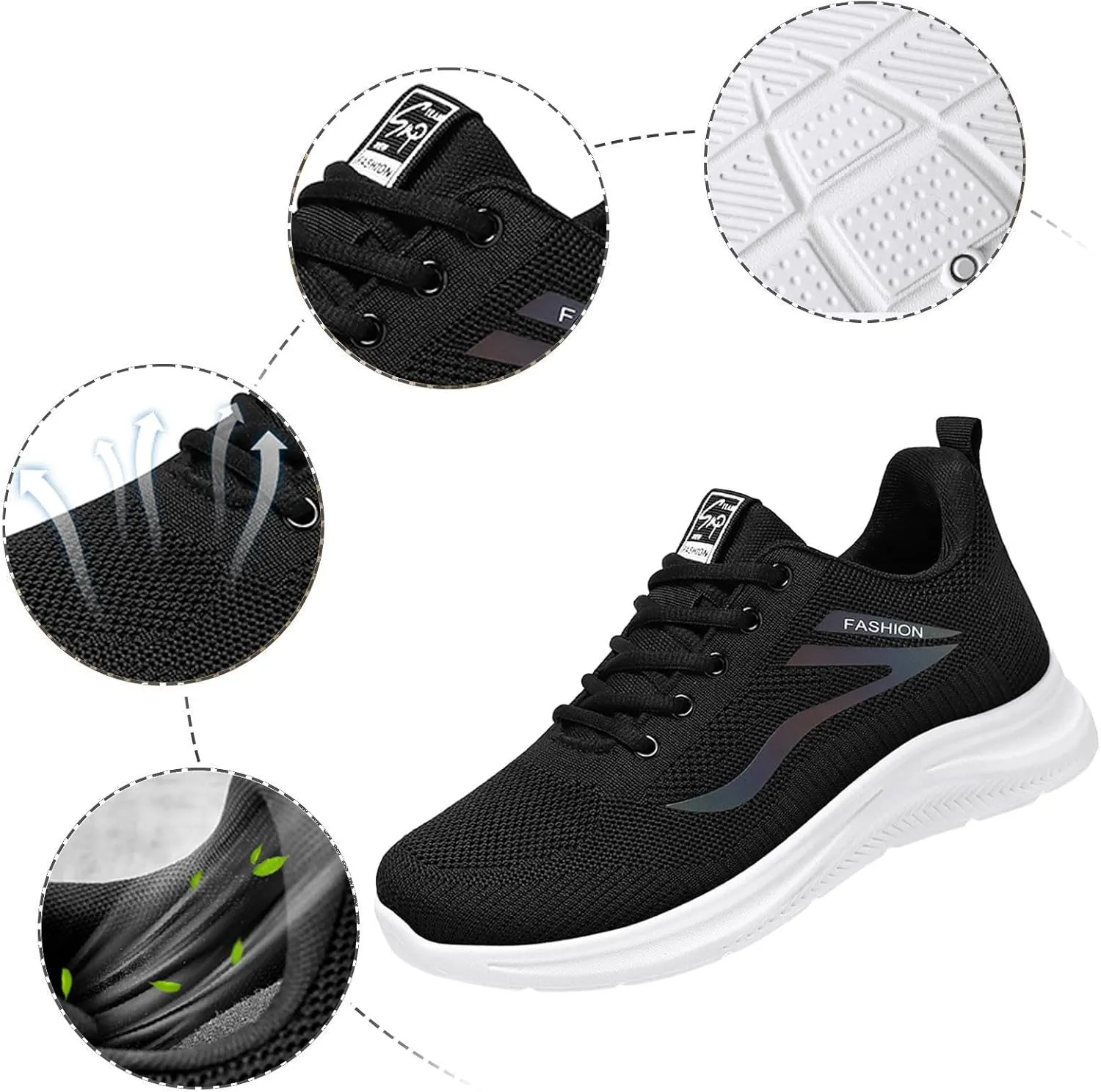 Men's Stretch Memory Foam Shoes Lightweight Breathable Slip on Running Shoe Men's Classic Casual Walking Shoes