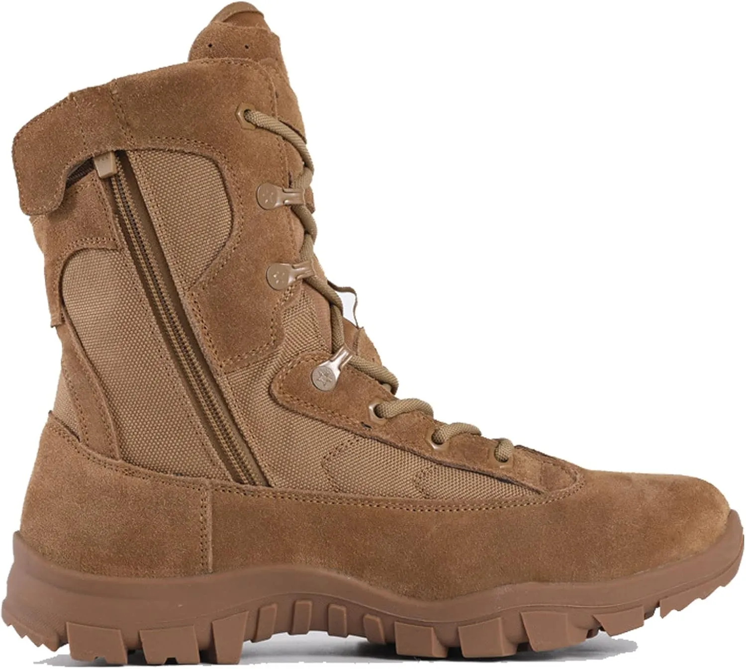 Mens Tactical Boots Hunting Boots Lightweight Combat Boots Suede Leather Military Work Boots Side Zipper Desert Boots