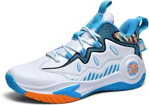 Men's Trendy Basketball Shoes with High Top Anti Slip Wear-Resistant Lightweight Comfortable Sports Boots