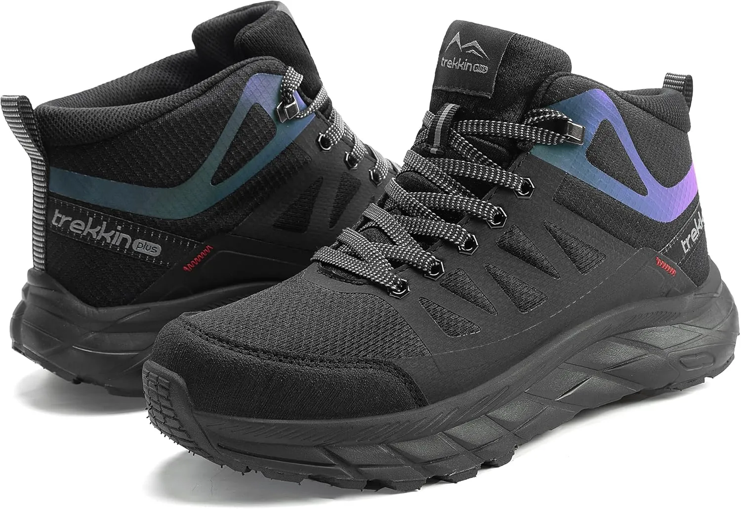 Men's Waterproof Slip Resistant Hiking Boots Outdoor Trail Trekking Camping Casual Walking Hunting Shoes Mountain Travel Mid Ankle Lace up