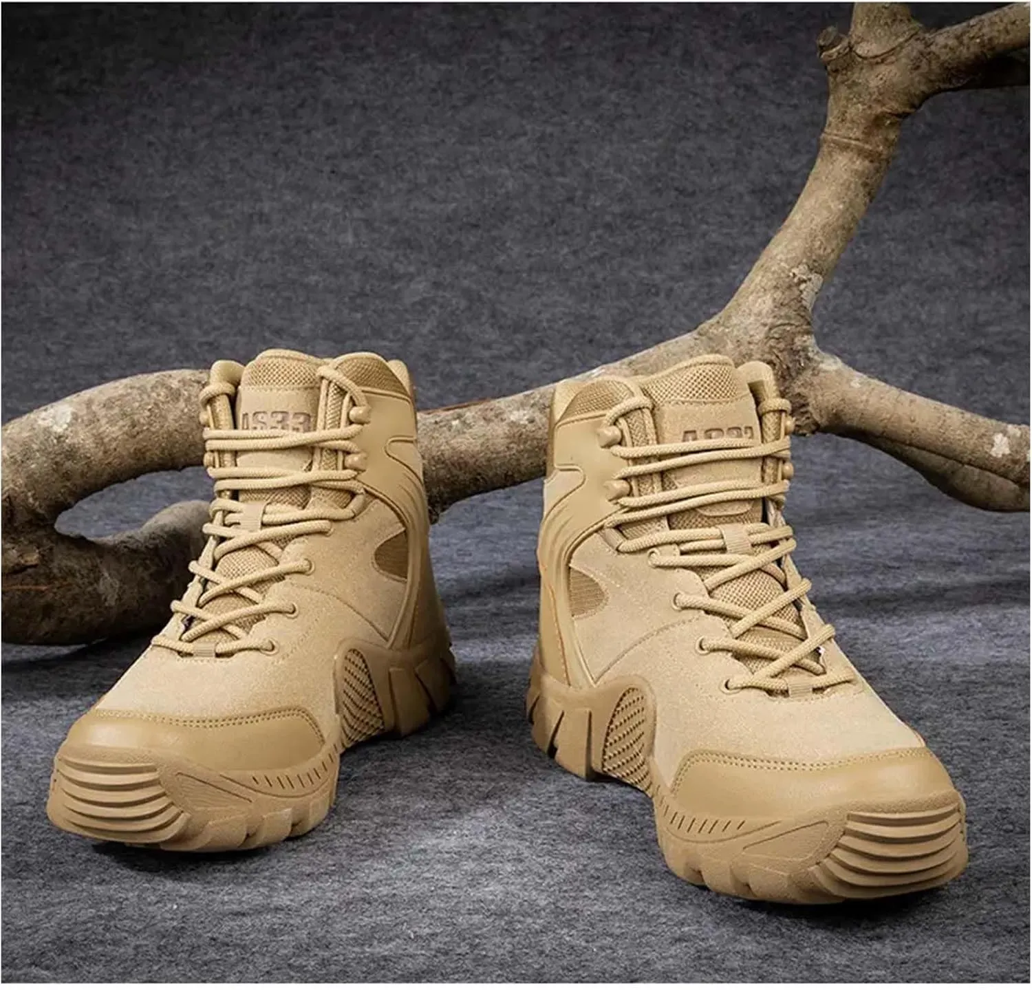 Military Tactical Boots for Men Waterproof Hiking Boots Mid Ankle Trekking Outdoor Trekking Combat Boots