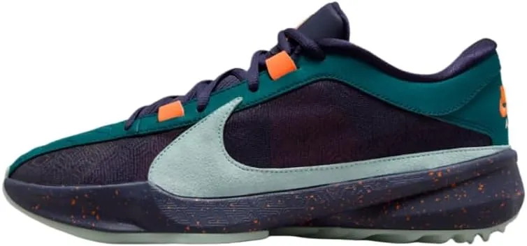 Nike Giannis Freak 5 Men's Basketball Shoes (DX4985-300, GEODE Teal/Purple Ink/Total Orange/Jade ICE) Size 8.5