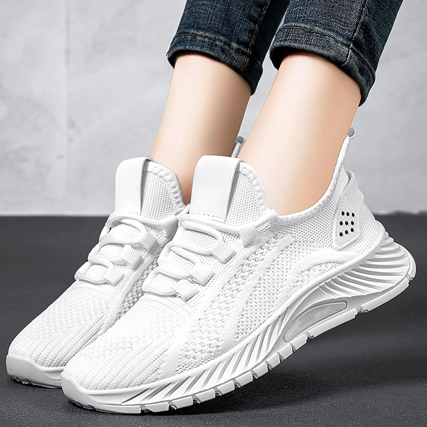 Non Slip Work Shoes Women Walking Sneakers for Women Loafers for Women Casual Round Head Christmas Tennis Shoes for Men Wide Toe Box Trendy Casual