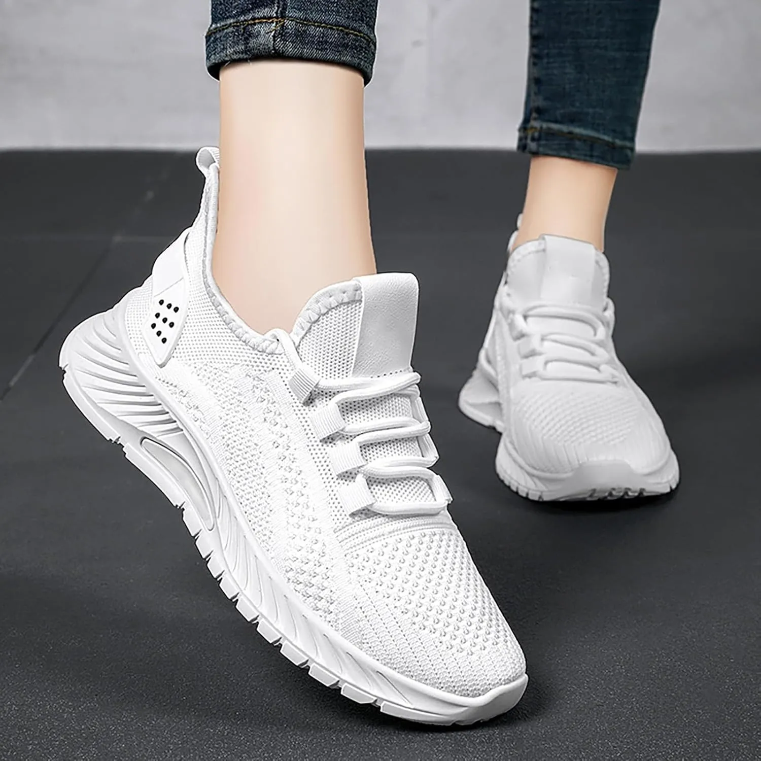 Non Slip Work Shoes Women Walking Sneakers for Women Loafers for Women Casual Round Head Christmas Tennis Shoes for Men Wide Toe Box Trendy Casual