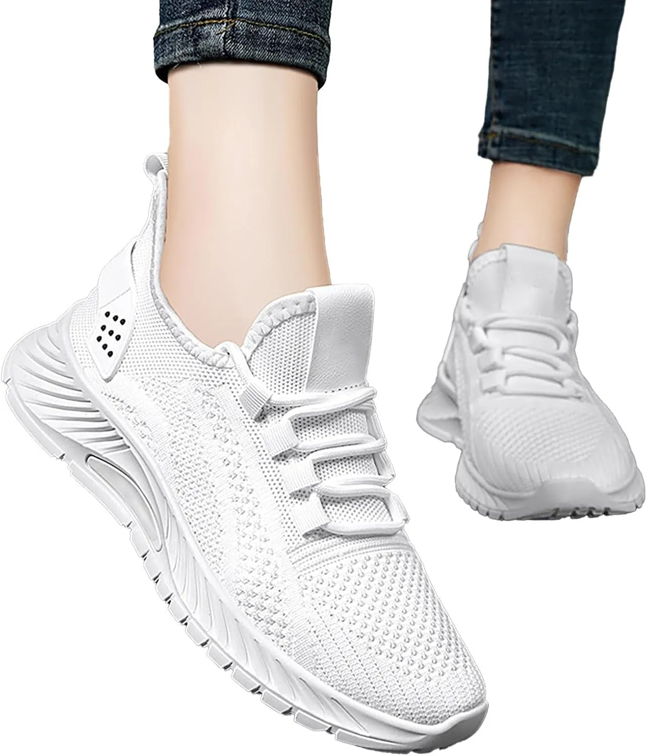 Non Slip Work Shoes Women Walking Sneakers for Women Loafers for Women Casual Round Head Christmas Tennis Shoes for Men Wide Toe Box Trendy Casual