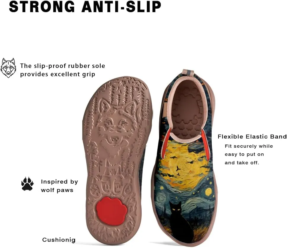 Onehorse Kids Halloween Painted Shoes for Boys Girls Loafers Slip-On House School Sneakers Walking Casual Travel