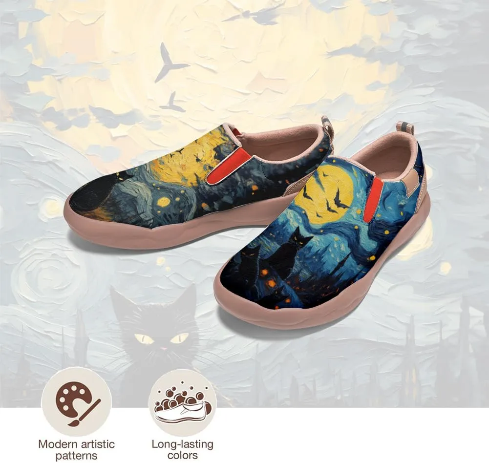 Onehorse Kids Halloween Painted Shoes for Boys Girls Loafers Slip-On House School Sneakers Walking Casual Travel