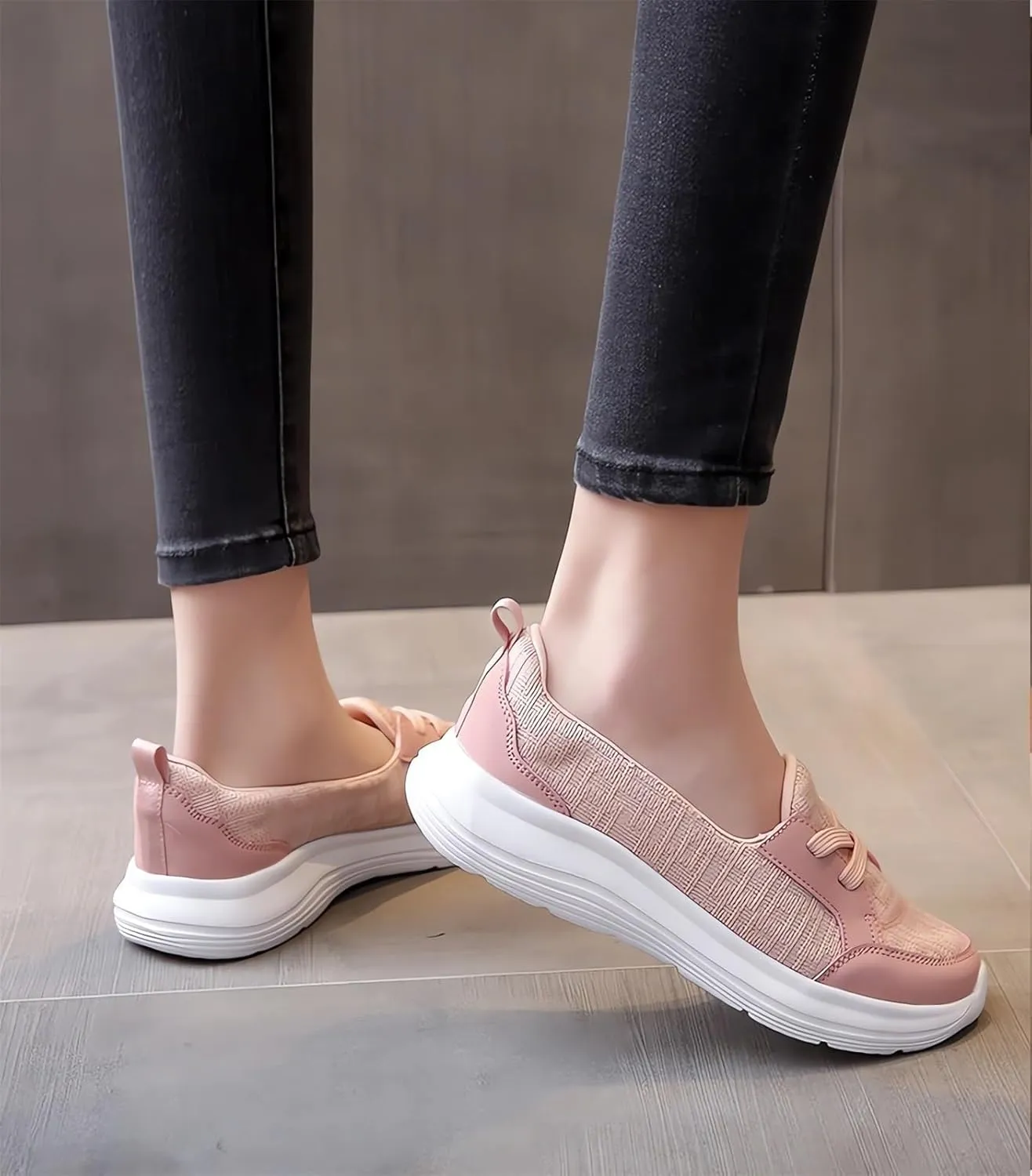 Orthopedic Women’s Breathable Slip on Arch Support Non-Slip Shoes on The Go 2024 Comfort Loafers Flats Wide Width Fit Walking Slip-Ins Sneakers Boat Shoes