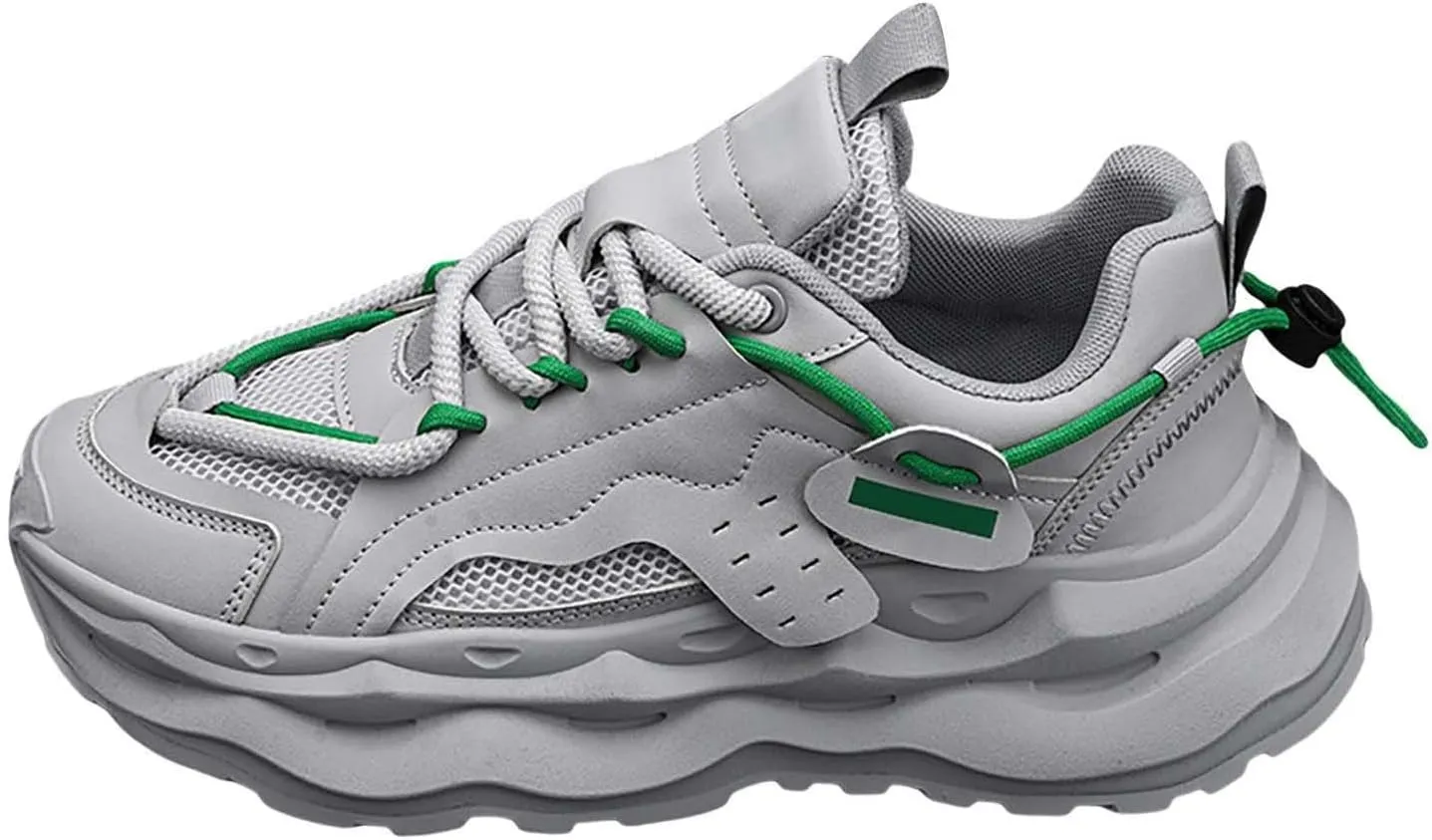 Platform Sneakers for Women Running Shoes for Men Men's Casual Dress Sneakers Wide Toe Box Trendy Casual Loafers for Women 2024 Black Sneakers for Men