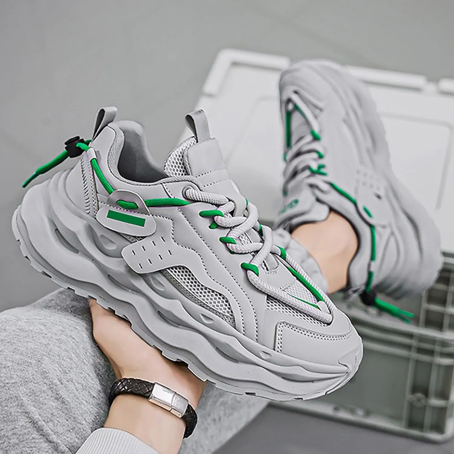 Platform Sneakers for Women Running Shoes for Men Men's Casual Dress Sneakers Wide Toe Box Trendy Casual Loafers for Women 2024 Black Sneakers for Men