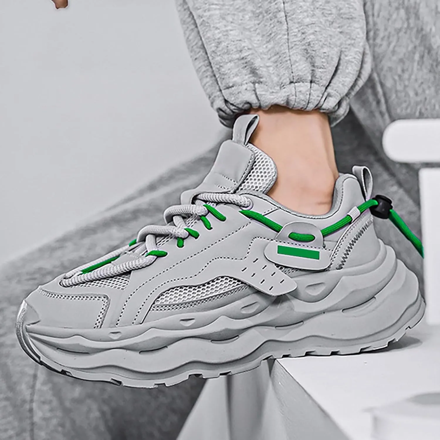 Platform Sneakers for Women Running Shoes for Men Men's Casual Dress Sneakers Wide Toe Box Trendy Casual Loafers for Women 2024 Black Sneakers for Men