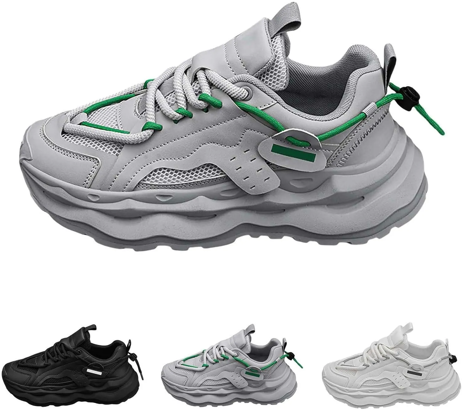 Platform Sneakers for Women Running Shoes for Men Men's Casual Dress Sneakers Wide Toe Box Trendy Casual Loafers for Women 2024 Black Sneakers for Men