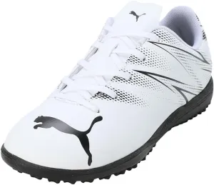 PUMA Childrens/Kids Attacanto Turf Training Soccer Cleats (12 Little Kid) (White/Black)