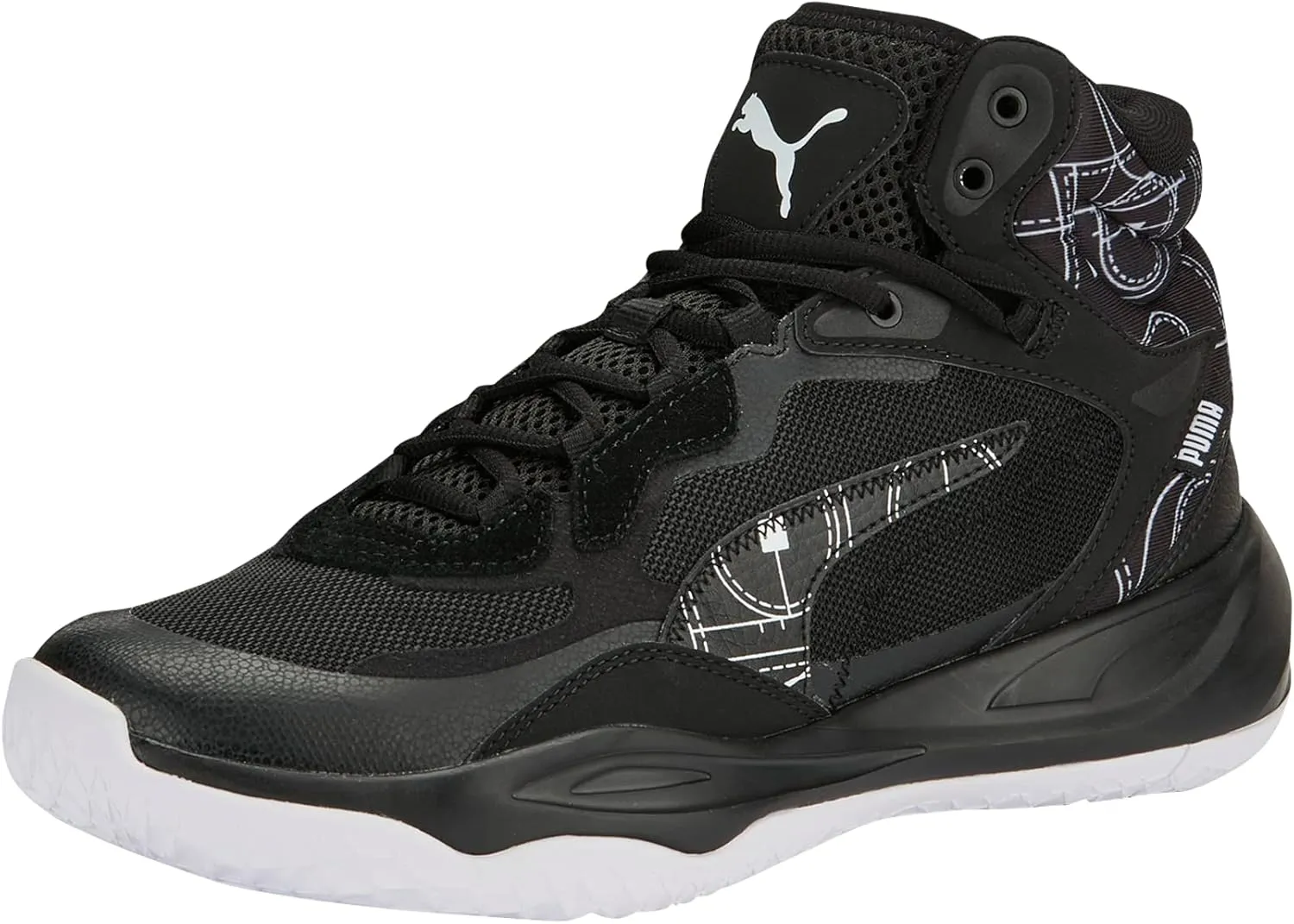 PUMA Men's Playmaker Pro Mid Basketball Sneaker