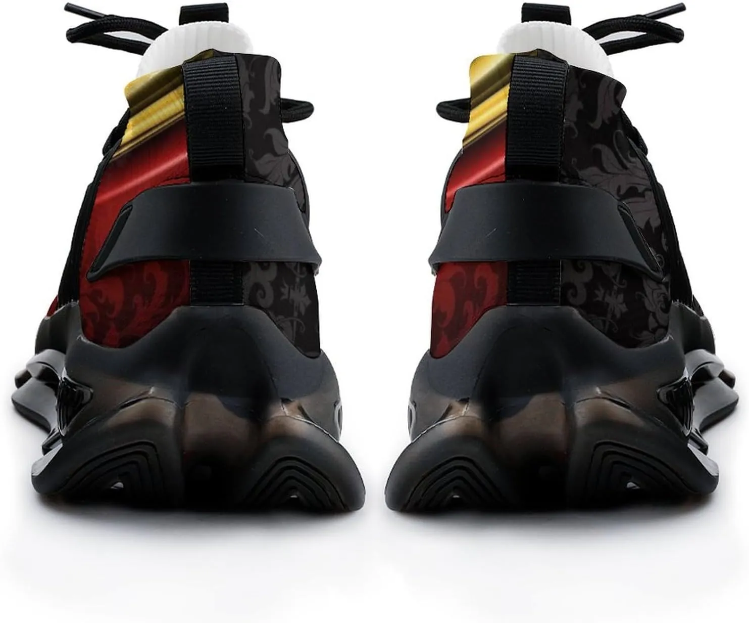 Red and Black and Gold Wallpaper Designs Mens Running Shoes Lightweight Walking Tennis Shoes Soft Soled Elastic Cushion Basketball Shoes