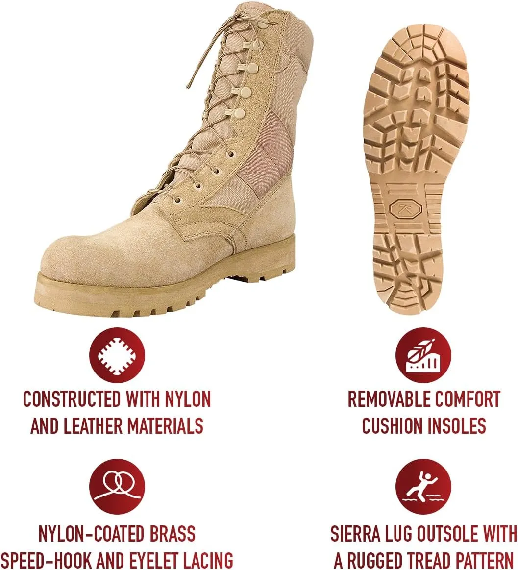 Rothco Sierra Sole Tactical Boots  8 Inch  Sturdy and Reliable Footwear for Any Adventure