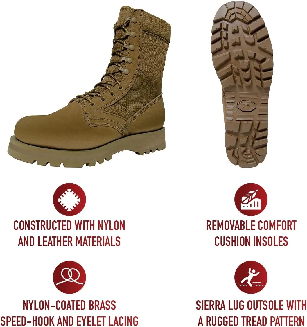 Rothco Sierra Sole Tactical Boots  8 Inch  Sturdy and Reliable Footwear for Any Adventure