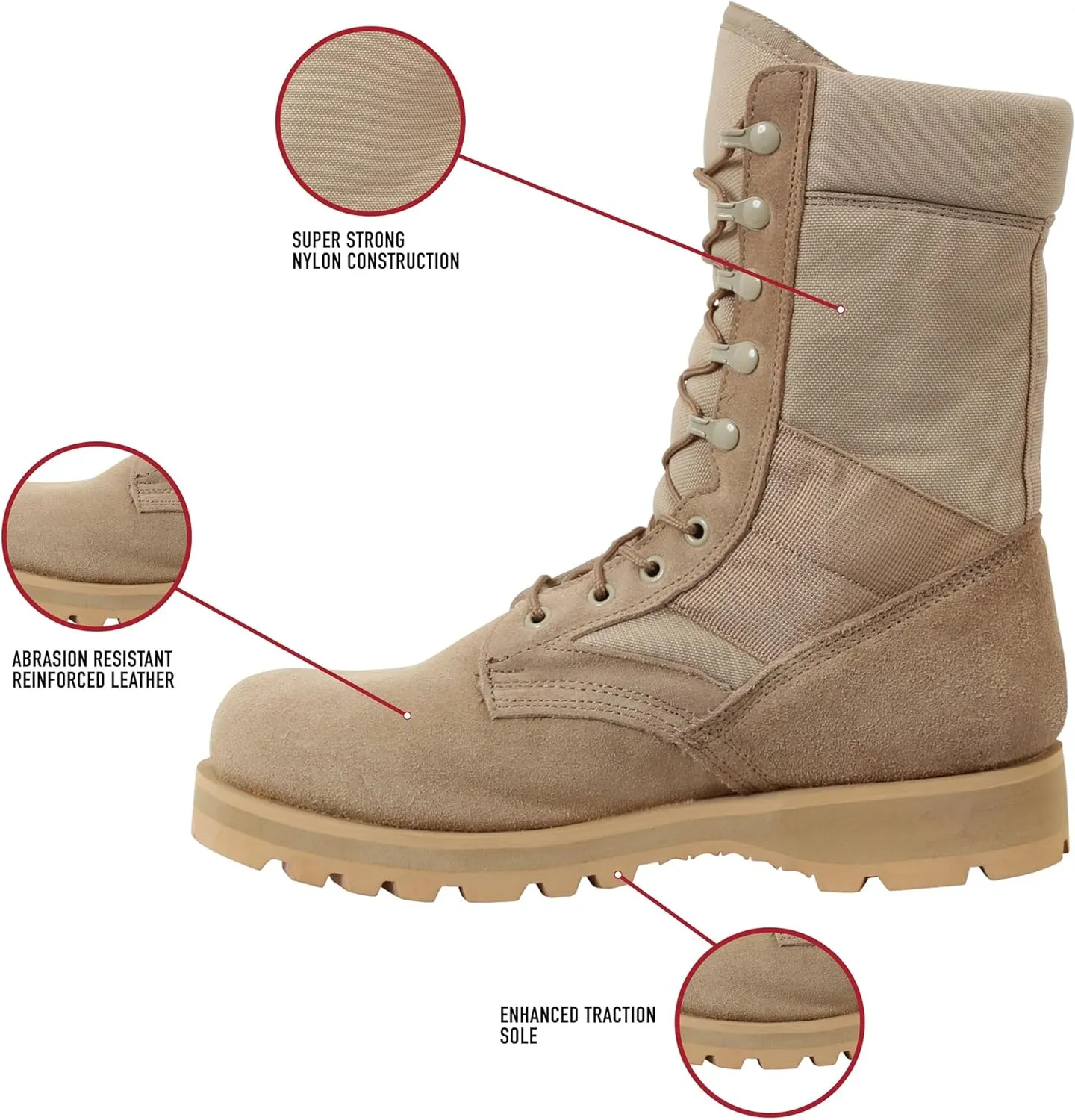 Rothco Sierra Sole Tactical Boots  8 Inch  Sturdy and Reliable Footwear for Any Adventure