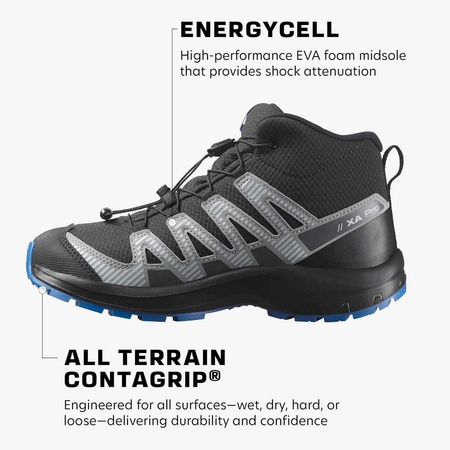 Salomon Unisex Juniors XA Pro V8 Mid Waterproof Trail Running Shoes