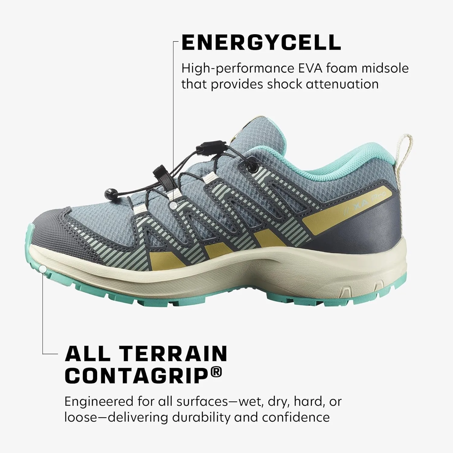 Salomon Unisex Juniors XA Pro V8 Mid Waterproof Trail Running Shoes