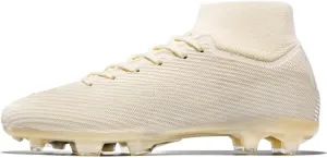 SARW Men's Soccer Cleats - Lightweight Football Shoes for Training, TF/AG Compatible with Breathable Mesh Upper & Anti-Slip MD Sole Indoor Outdoor Soccer Shoes Black Pink Green White