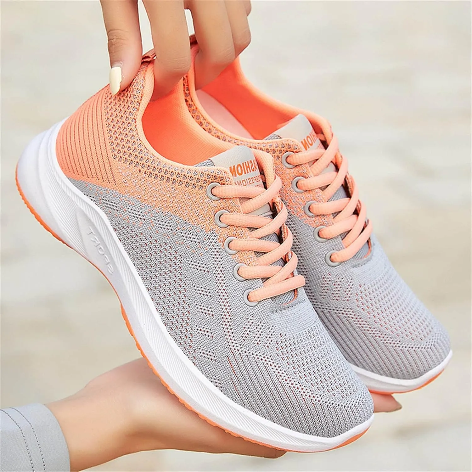 SBGMoSJ Sneakers for Women Size 8 Wide Women's Slip On Tennis Shoes Size 8 Womens White Slip On Sneakers Size 8 Platform Sneakers for Women Fashion Tan Zapatos para Mujer CóModos Con Plataforma