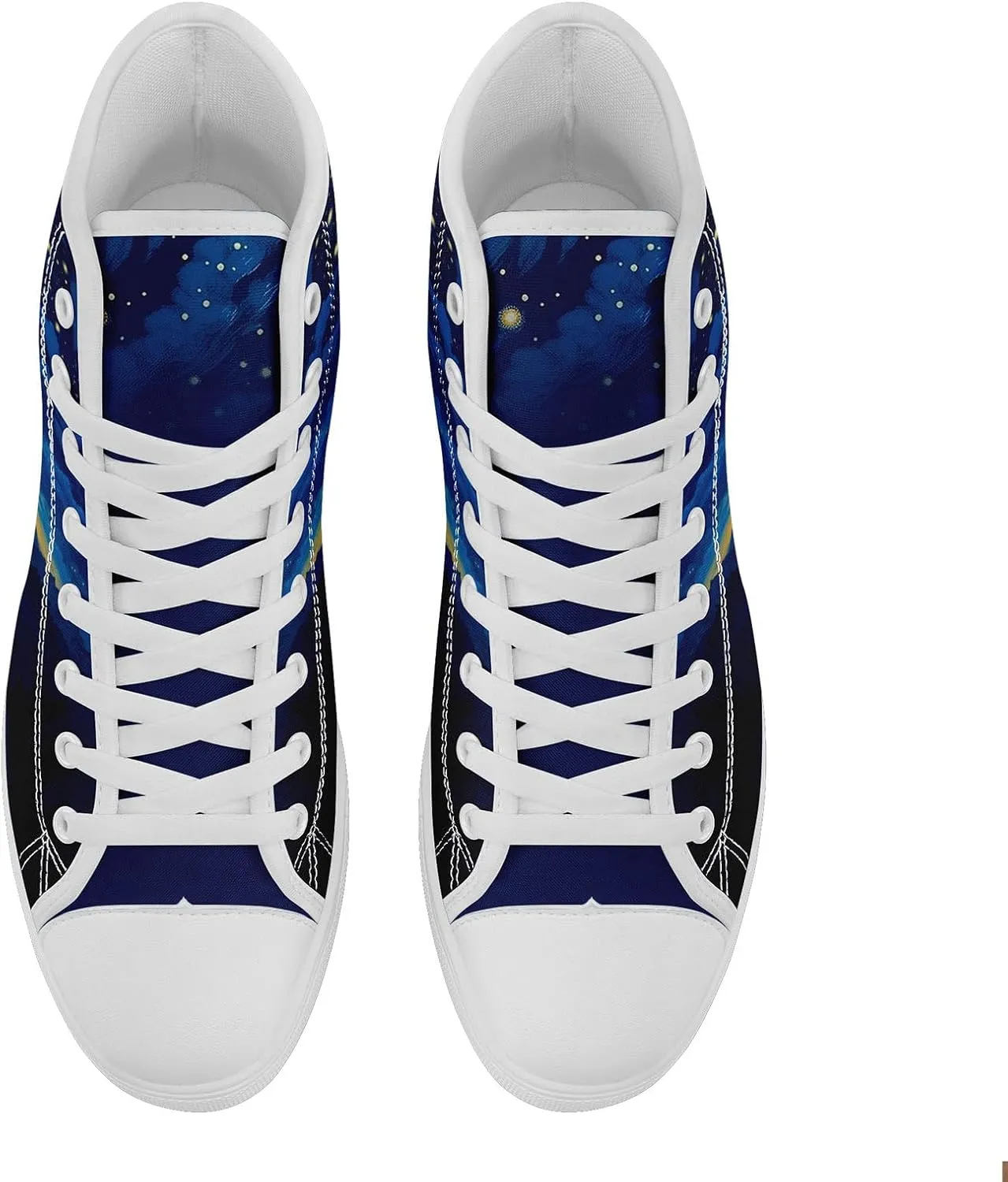 Sky High-top Canvas Shoes for Men Women Fashion Breathable Lace Up Comfortable Trendy Sneaker Plat Star Moon Shoes