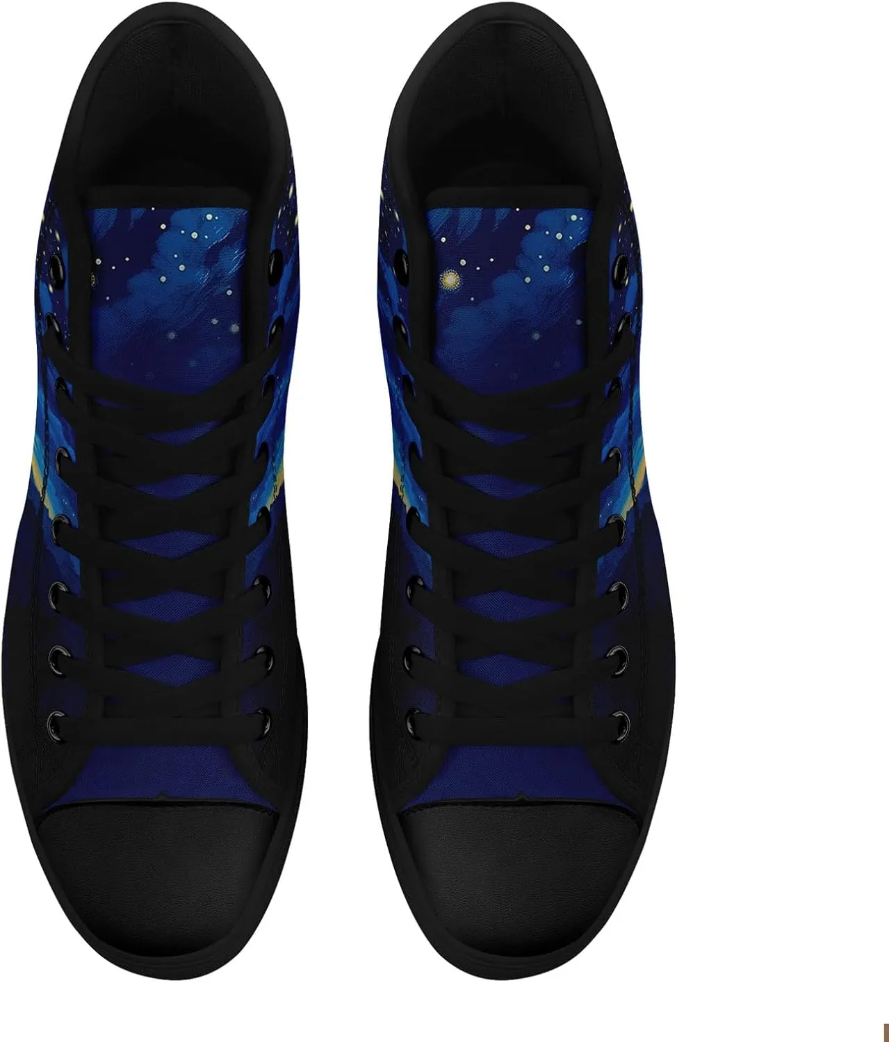 Sky High-top Canvas Shoes for Men Women Fashion Breathable Lace Up Comfortable Trendy Sneaker Plat Star Moon Shoes