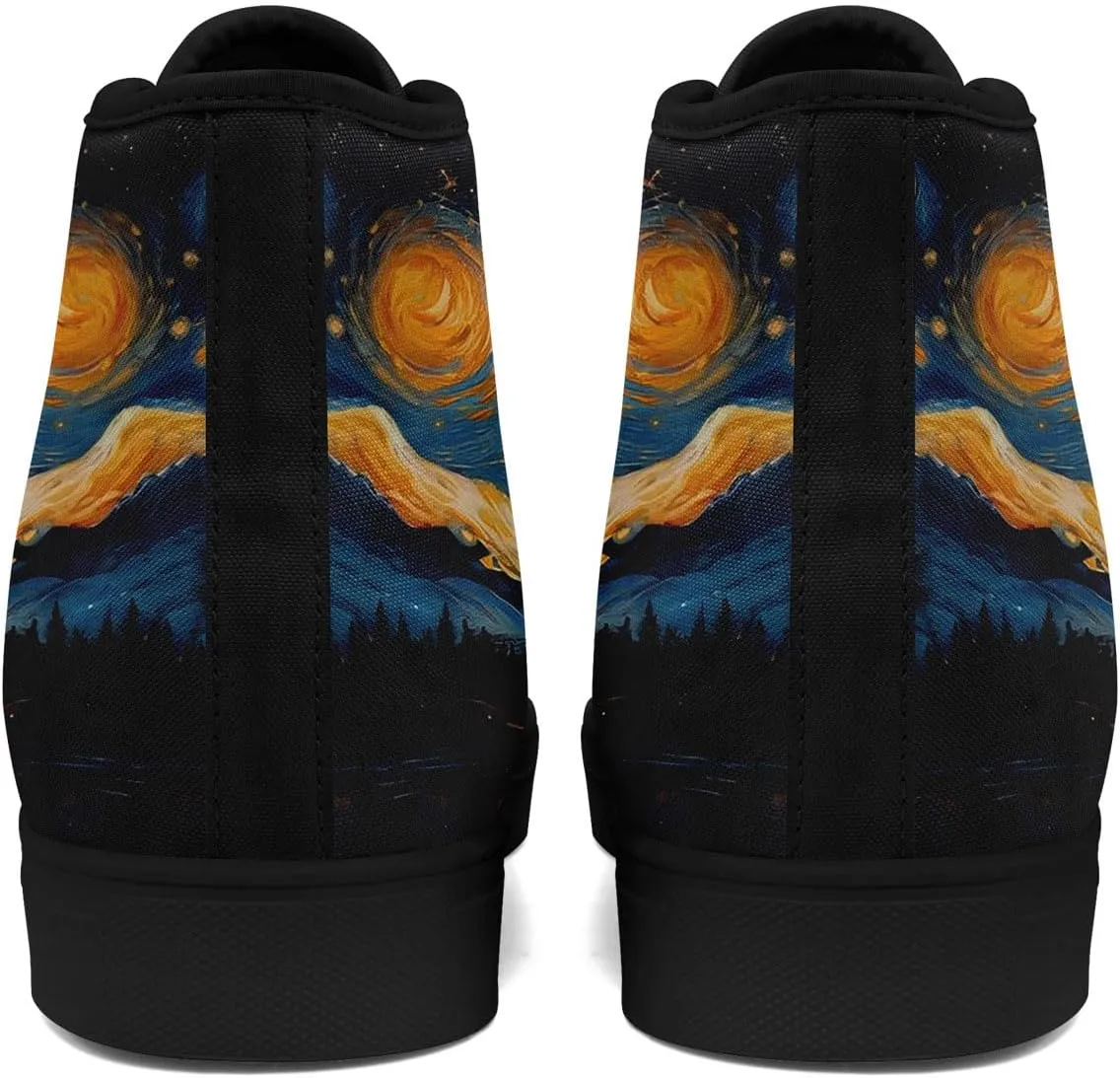 Sky High-top Canvas Shoes for Men Women Fashion Breathable Lace Up Comfortable Trendy Sneaker Plat Star Moon Shoes