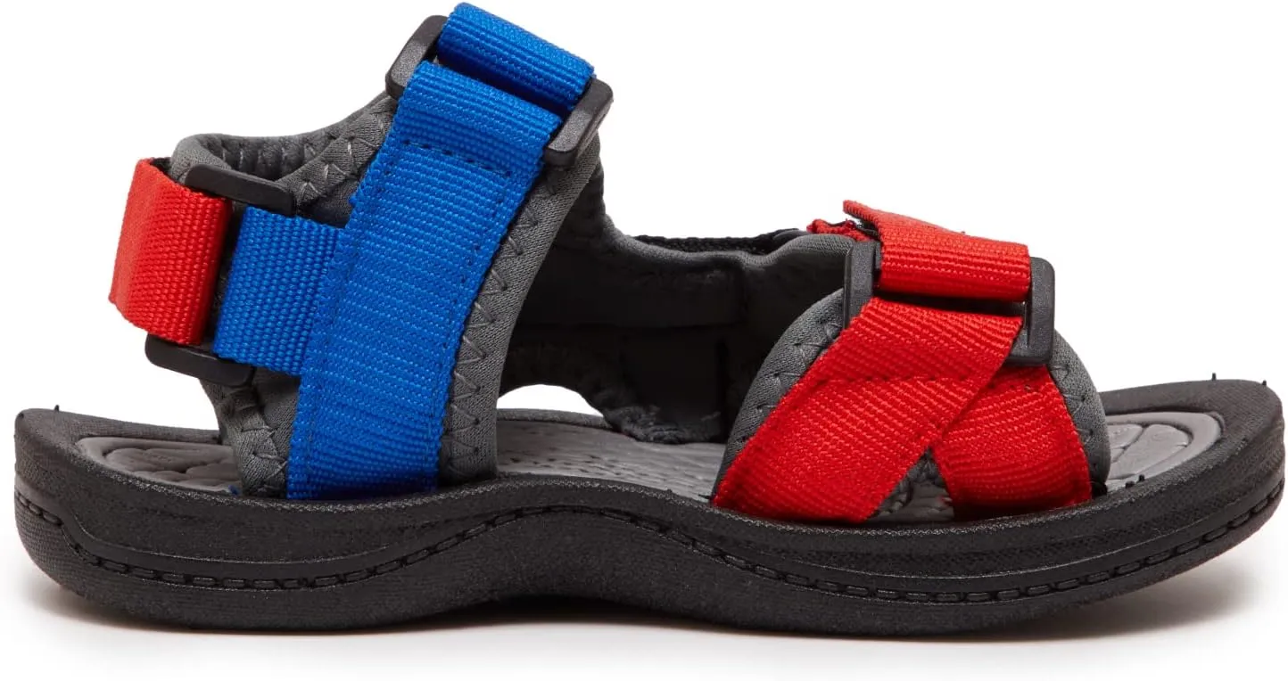Skysole All Terrain Double Strap Sandals for Boys - Rubber Sole Amphibian Shoes for Beach, Pool, Hiking, Walking & Sports