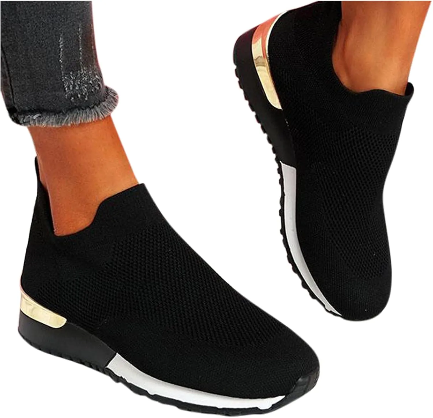 Sneakers for Women Walking Shoes Non Slip Lightweight Tennis Shoes Men Boots Casual Slip On Shoes White Sneakers Steel Toe Tennis Shoe White Loafers