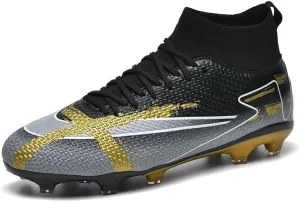 Soccer Cleats Men Soccer Boots Outdoor Turf Training Youth Soccer Cleats High-Top for Big Boys Soccer Shoes