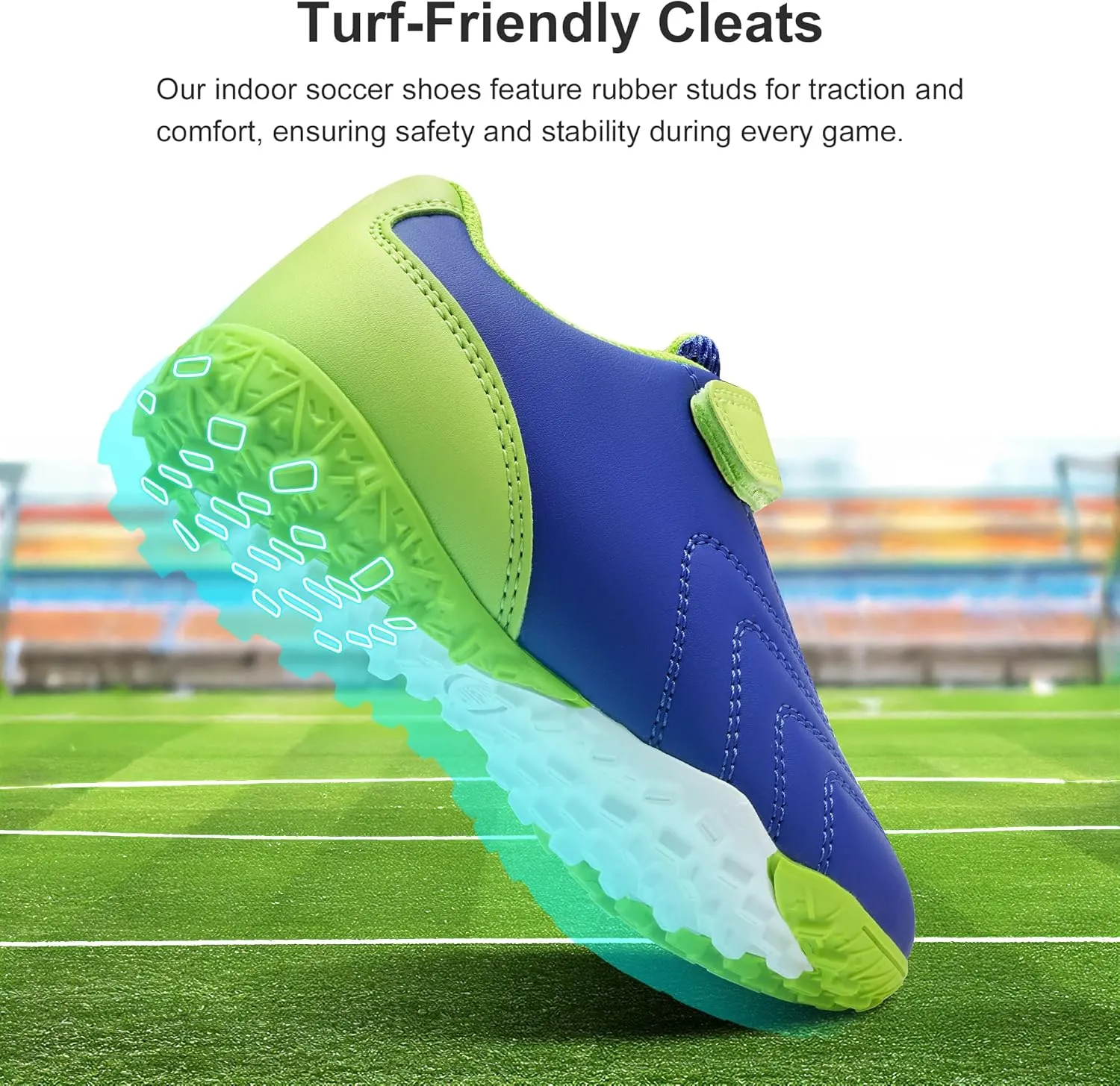 Stelle Boys Girls Indoor Soccer Shoes Kids Turf Shoes Baseball/Softball Futsal Athletic Cleats for Toddler/Little/Big Kid