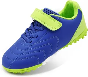 Stelle Boys Girls Indoor Soccer Shoes Kids Turf Shoes Baseball/Softball Futsal Athletic Cleats for Toddler/Little/Big Kid