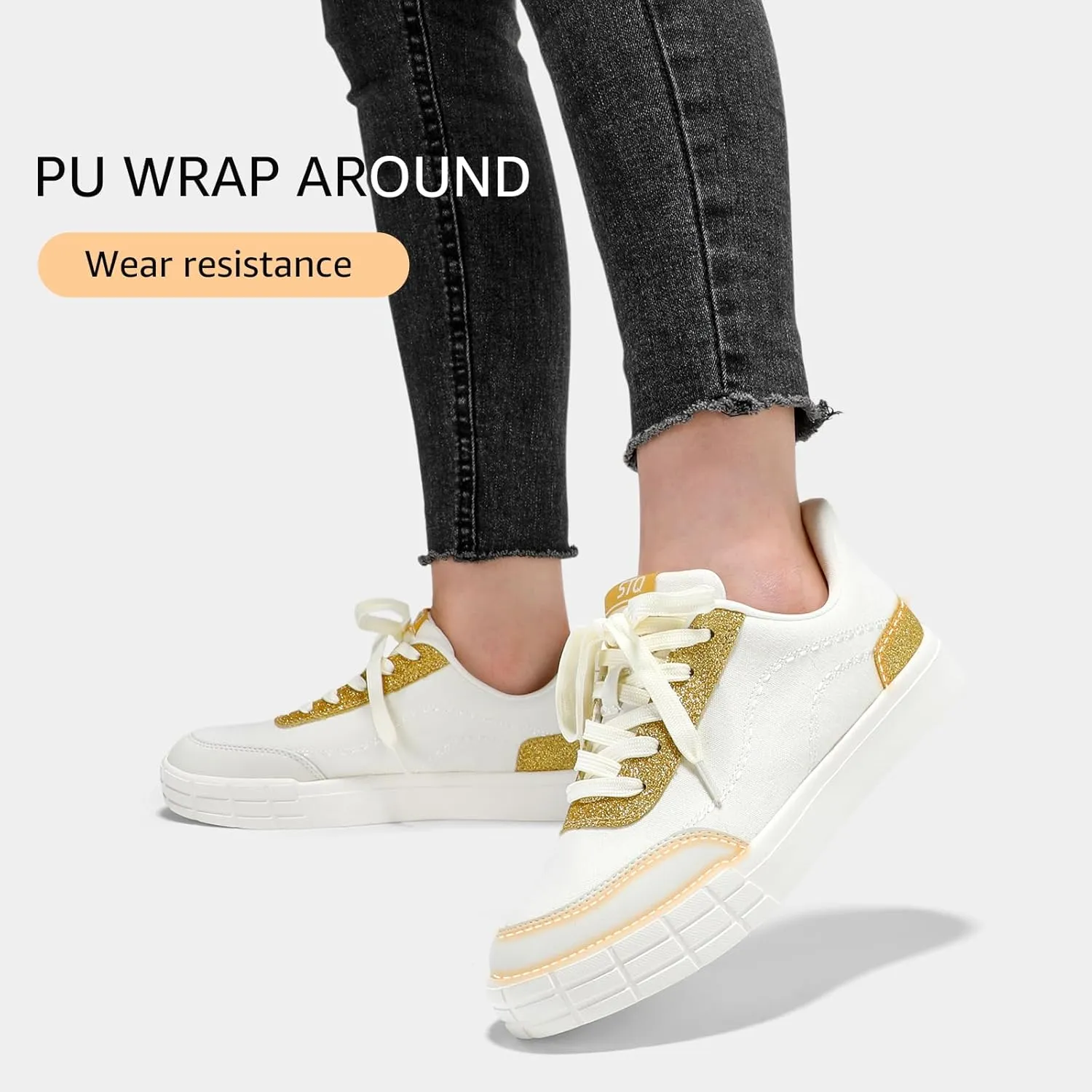 STQ Slip on Canvas Shoes for Women | Lightweight Skate Shoes Comfortable Tennis Sneakers