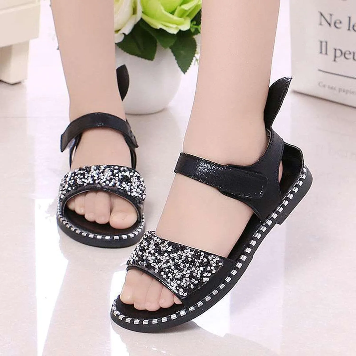 Toddler Bear Slippers Toddler Little Girl Dress Sandals Shoes Casual Slip On Shower Flip Flops for Girls